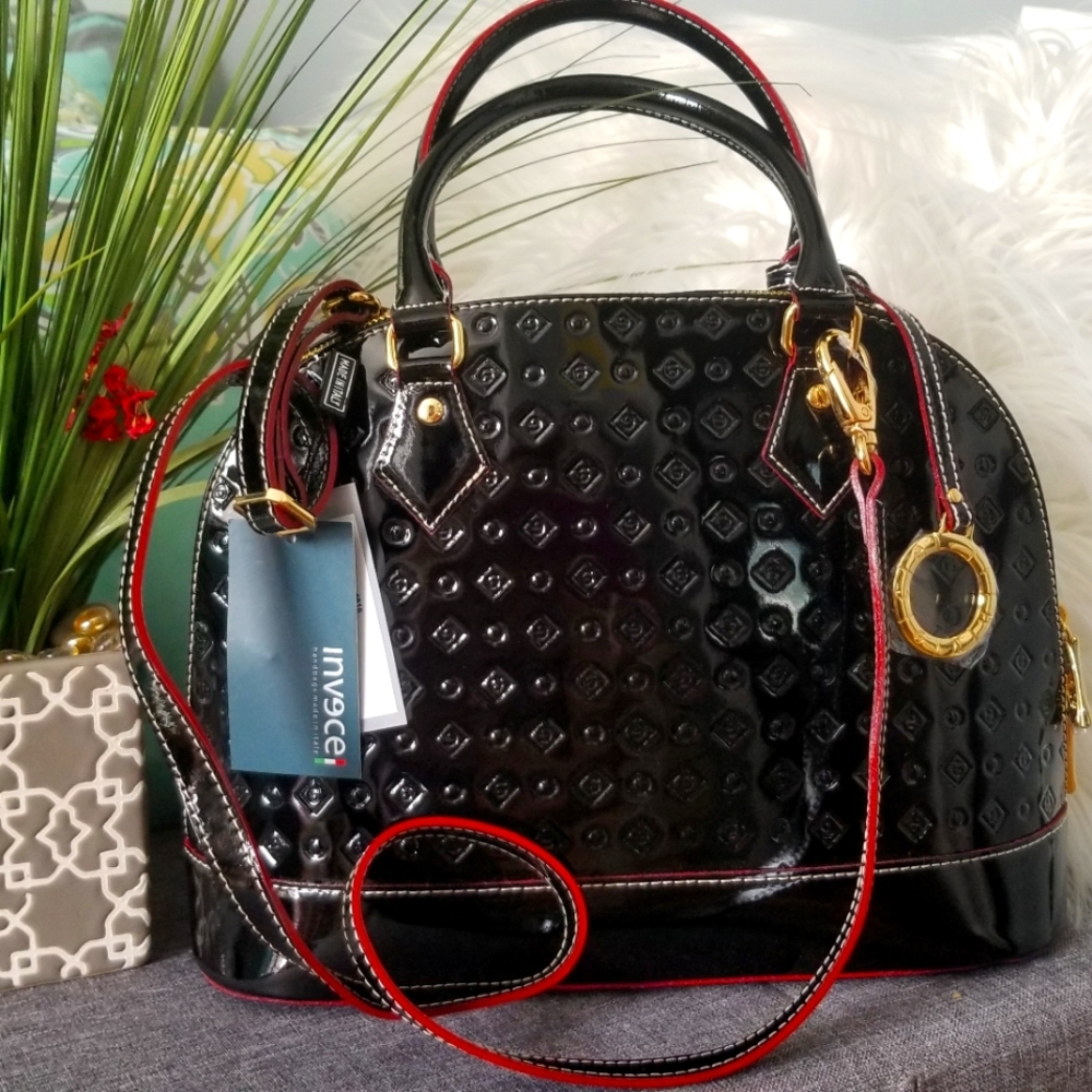 NWT INVECEE PATENT LEATHER SATCHEL